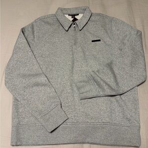 Michael Kors Light Gray Men's Zip-Front Pullover Sweater